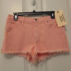 NWT- LUCKY BRAND peach denim shorts- sz 6/28 -$59.